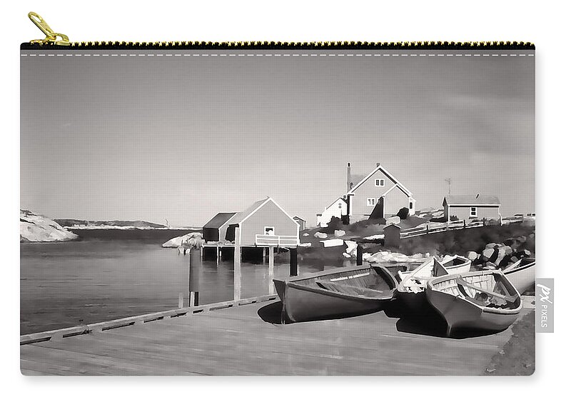 Canoes Zip Pouch featuring the photograph Boats again by Cathy Anderson