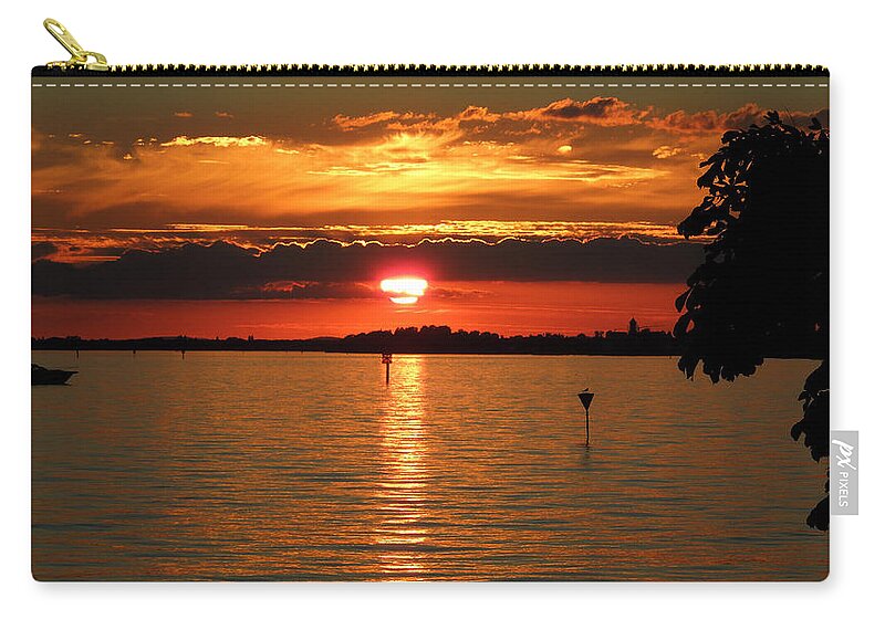Colette Zip Pouch featuring the photograph Bodensee Island Sunset by Colette V Hera Guggenheim