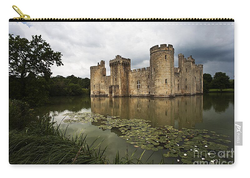 Europe Zip Pouch featuring the photograph Bodiam Castle by Heiko Koehrer-Wagner