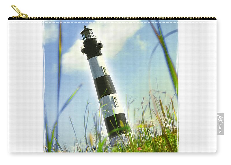 Lighthouse Zip Pouch featuring the photograph Bodie Light II by Mike McGlothlen