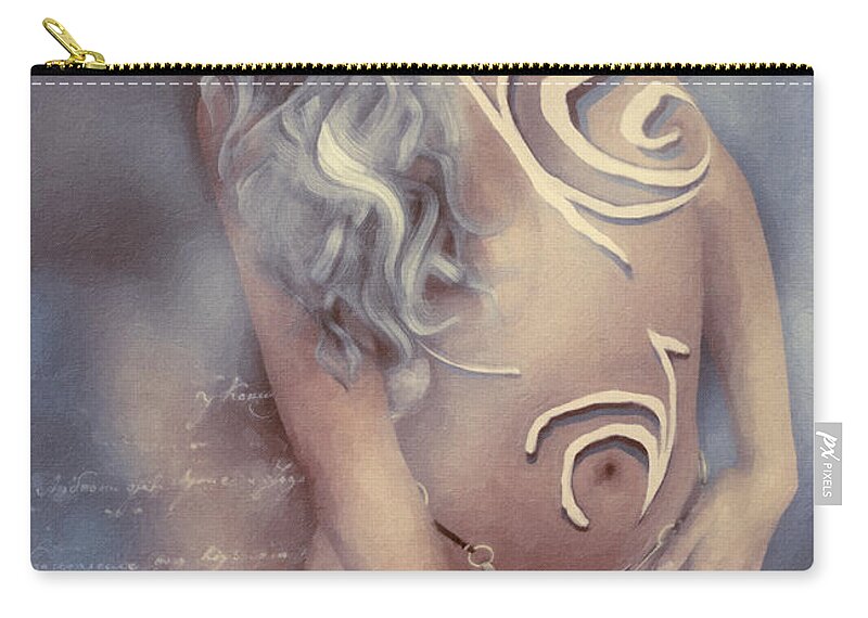3d Zip Pouch featuring the digital art Body and Soul by Jutta Maria Pusl