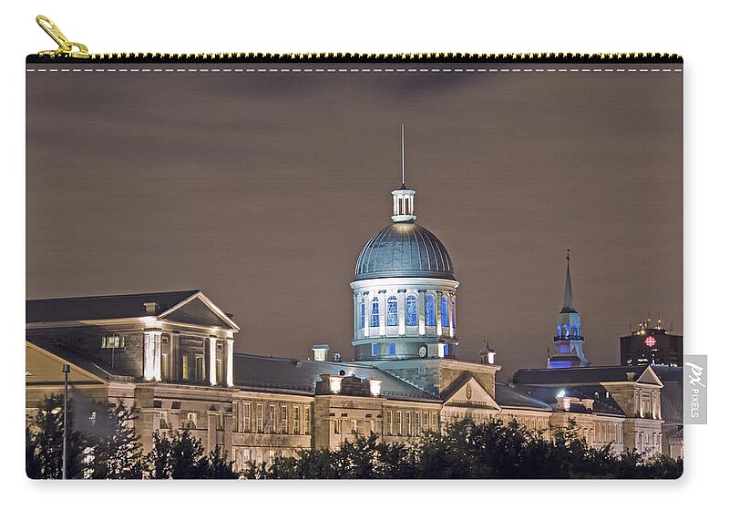 Bonsecours Market Zip Pouch featuring the photograph Bonsecours At Night by Hany J