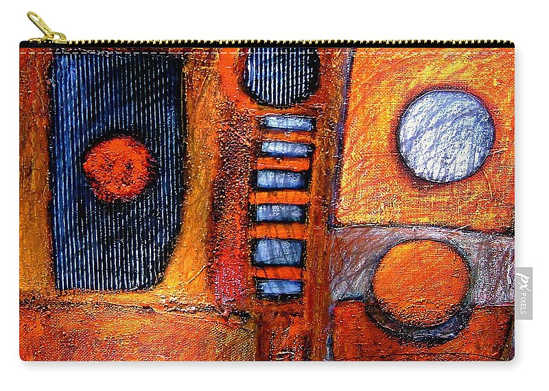 Abstract Zip Pouch featuring the painting Born in the Television Age by Gerry High