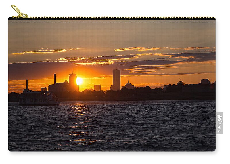 Skyline Zip Pouch featuring the photograph Boston Skyline by Allan Morrison