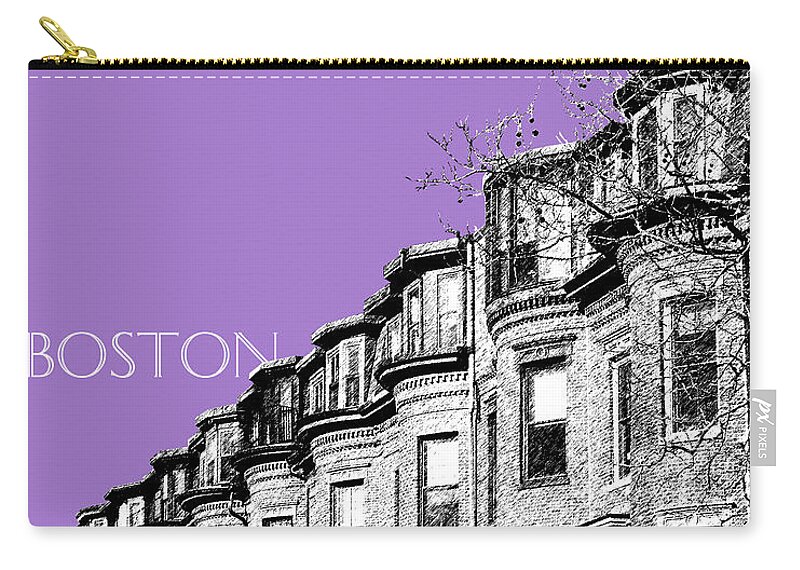 Architecture Carry-all Pouch featuring the digital art Boston South End - Violet by DB Artist
