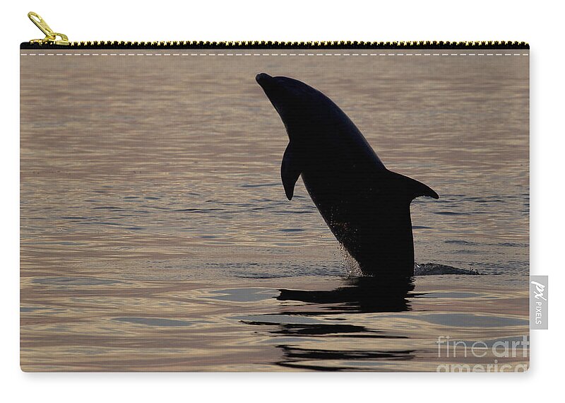 Bottlenose Dolphin Zip Pouch featuring the photograph Bottlenose Dolphin by Meg Rousher