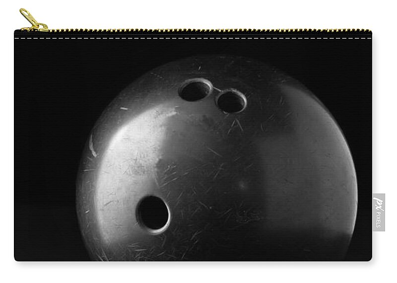 Bowl Zip Pouch featuring the photograph Bowling Ball by Edward Fielding
