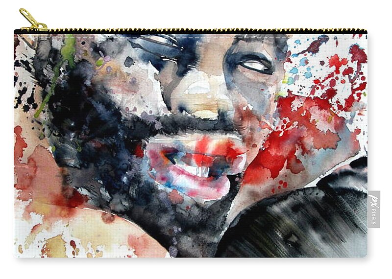 Boxe Zip Pouch featuring the painting Boxing II by Fabrizio Cassetta