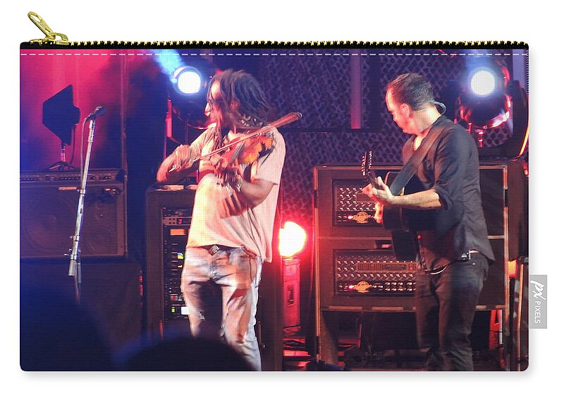 Dave Matthews Band Zip Pouch featuring the photograph Boyd and Dave by Aaron Martens
