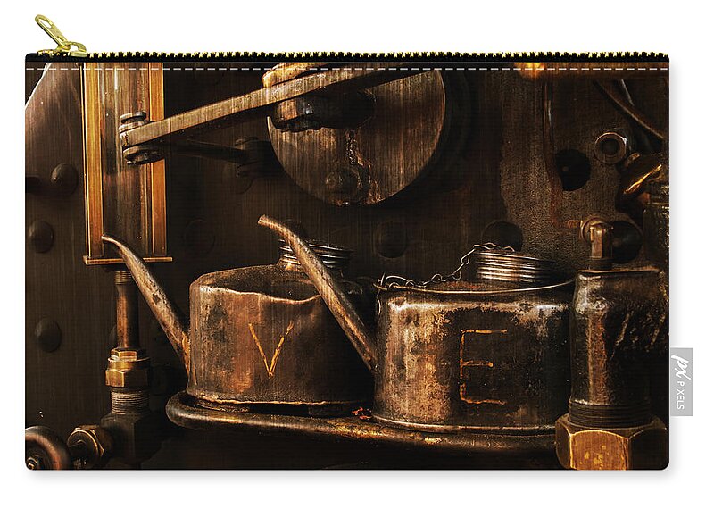 Old Zip Pouch featuring the photograph Brass and Steam by Mary Jo Allen