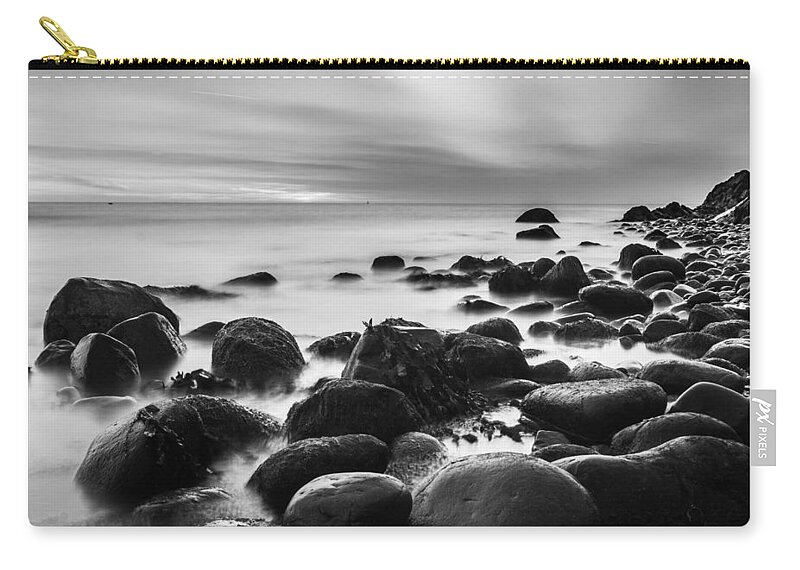 Black Zip Pouch featuring the photograph Bray Head and the Irish Sea by Semmick Photo