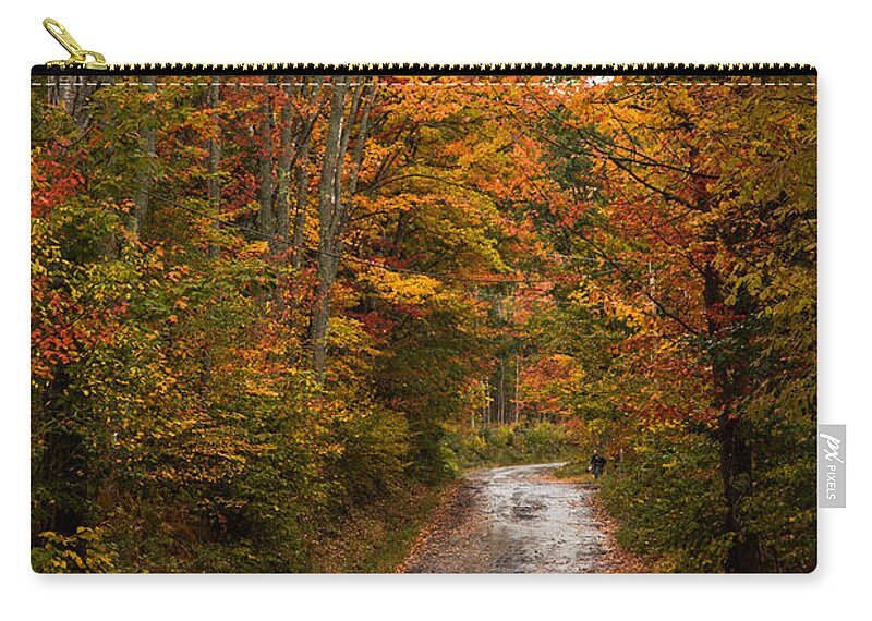 Autumn Foliage New England Zip Pouch featuring the photograph Breathe in the fall color by Jeff Folger