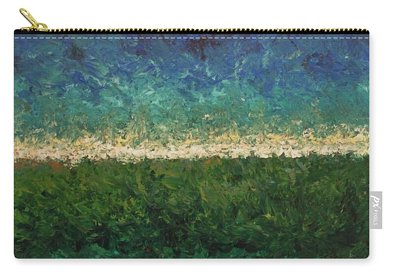 Abstract Zip Pouch featuring the painting Breathe by Todd Hoover