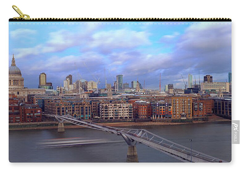 Photography Zip Pouch featuring the photograph Bridge Across A River, London by Panoramic Images