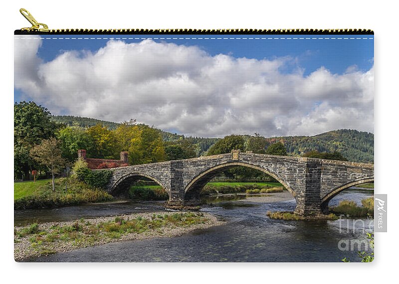Llanrwst Zip Pouch featuring the photograph Bridge of Swearing by Adrian Evans
