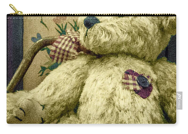 Teddy Bear Zip Pouch featuring the photograph Broken Heart Mended by Margie Hurwich