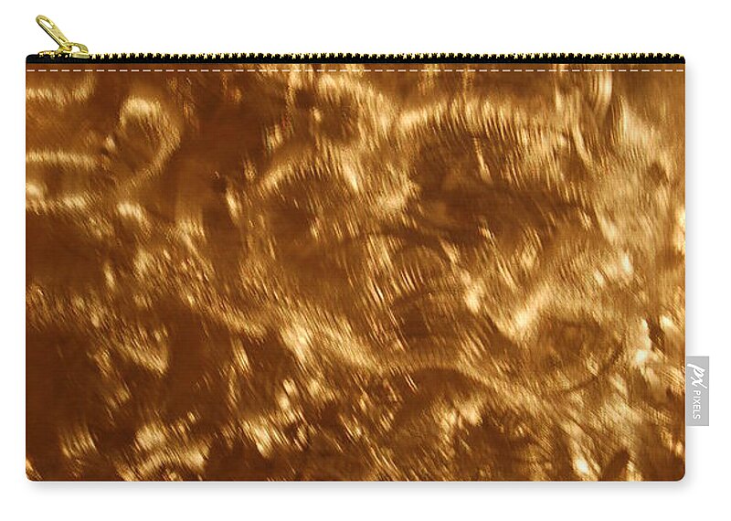 Linda Brody Zip Pouch featuring the photograph Brushed Metal Glow by Linda Brody