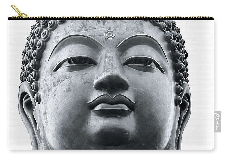 Buddha Zip Pouch featuring the photograph Buddha 1 by Gregory Merlin Brown