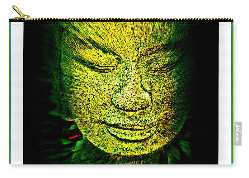 Buddha Zip Pouch featuring the photograph Buddhas Mind II by Susanne Van Hulst