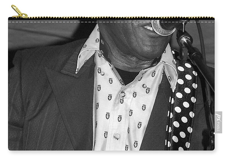 Buddy Guy Zip Pouch featuring the photograph Buddy Guy Sings the Blues by Ginger Wakem