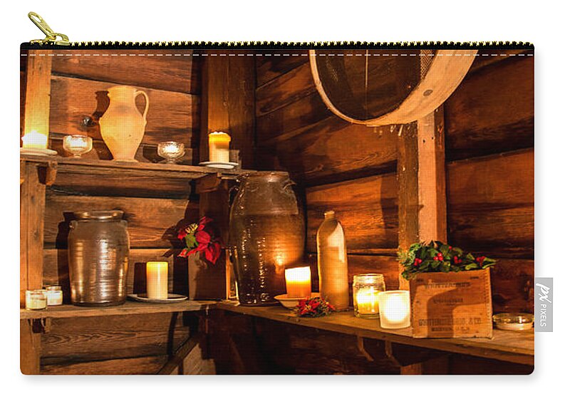 Old Zip Pouch featuring the photograph Buff Kitchen-5 by Charles Hite