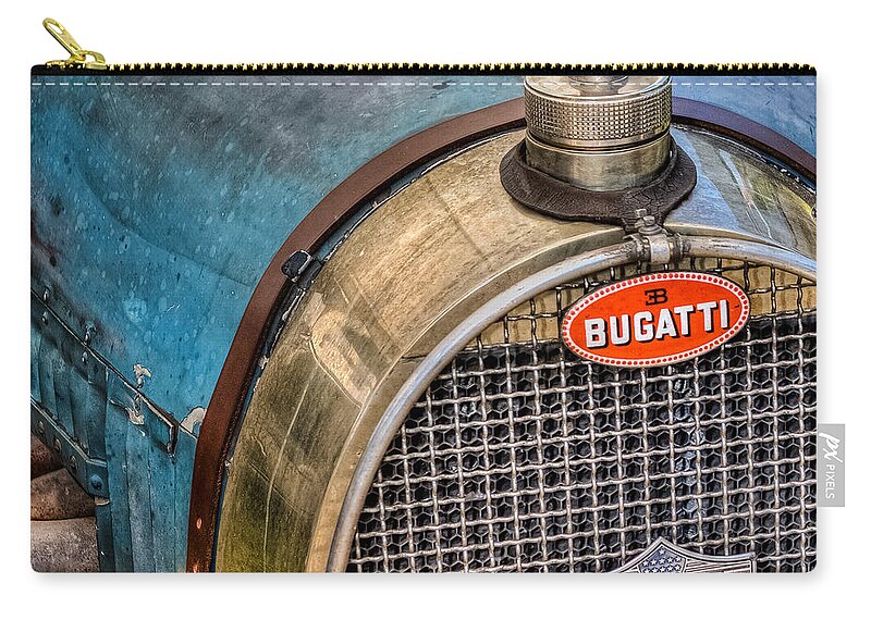 Bugatti Zip Pouch featuring the photograph Bugatti by Bill Wakeley