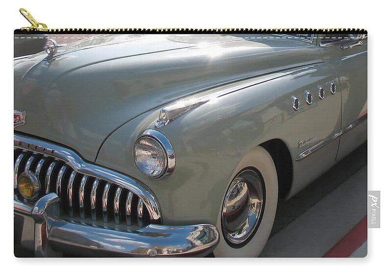 Vintage Zip Pouch featuring the photograph Buick Roadmaster by Connie Fox
