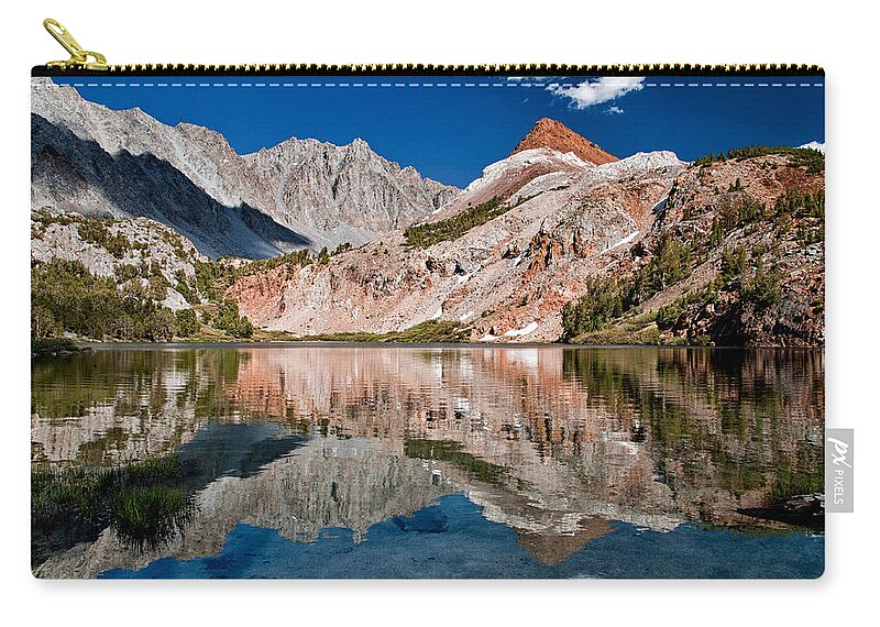 Scenic Zip Pouch featuring the photograph Bull Lake and Chocolate Peak by Cat Connor