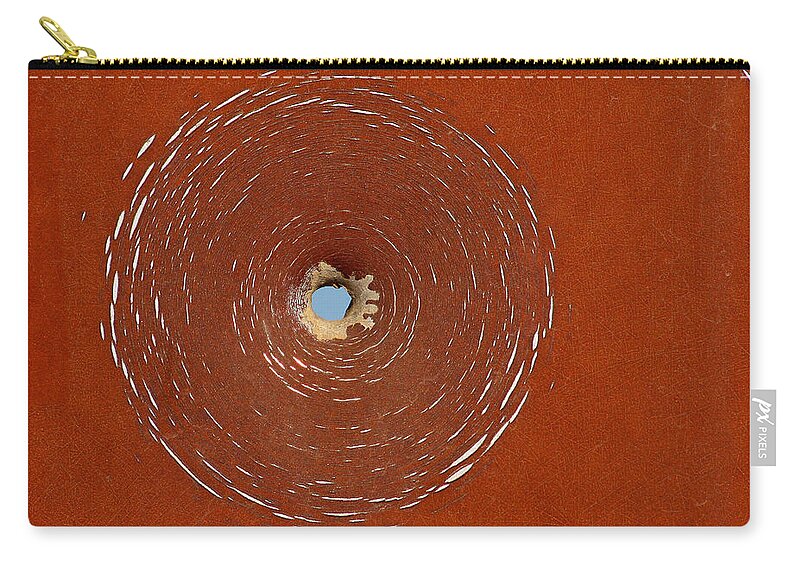 Bullet Zip Pouch featuring the photograph Bullet Hole Patterns by Art Block Collections