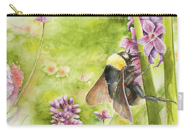 Landscape Zip Pouch featuring the painting Bumble by Arthur Fix