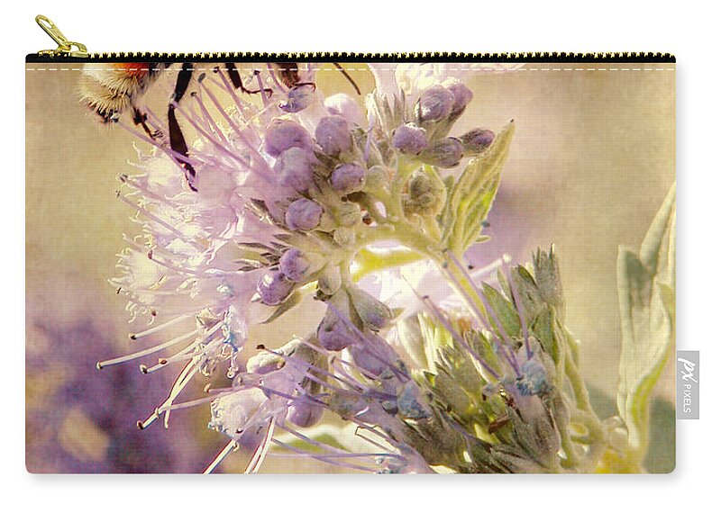 Bee Zip Pouch featuring the photograph Bumble Bee by Cindy Singleton