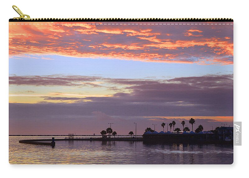Looming Zip Pouch featuring the photograph Burning Sky by Leticia Latocki