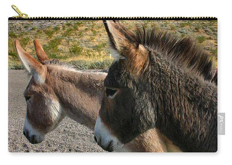 Mules Zip Pouch featuring the photograph Burros by Kristin Elmquist