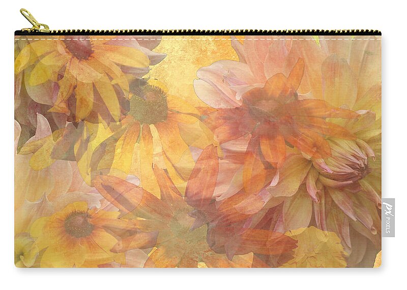 Daisies Zip Pouch featuring the digital art Burst of Spring by Donna Walsh