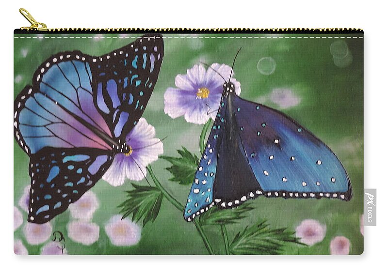 Butterfly Zip Pouch featuring the painting Butterfly #2 by Dianna Lewis