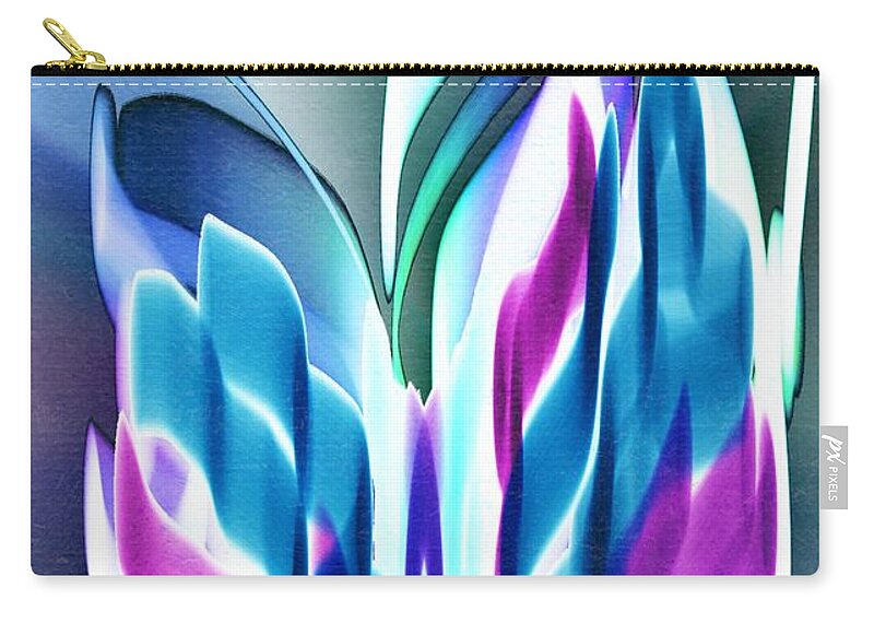 Butterfly Zip Pouch featuring the digital art Butterfly Abstract 3 by Frank Bright