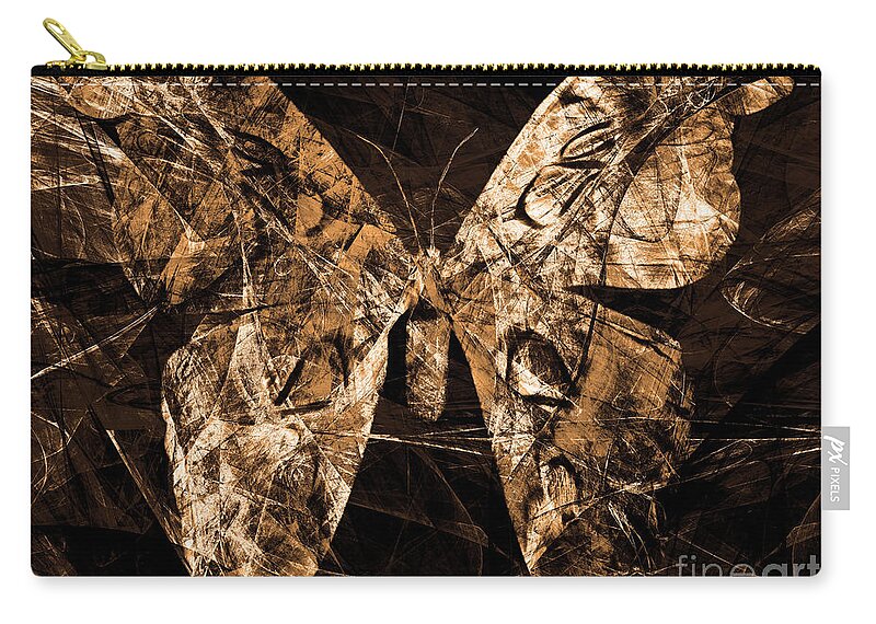 Butterfly Zip Pouch featuring the photograph Butterfly in Abstract DSC2977or by Wingsdomain Art and Photography