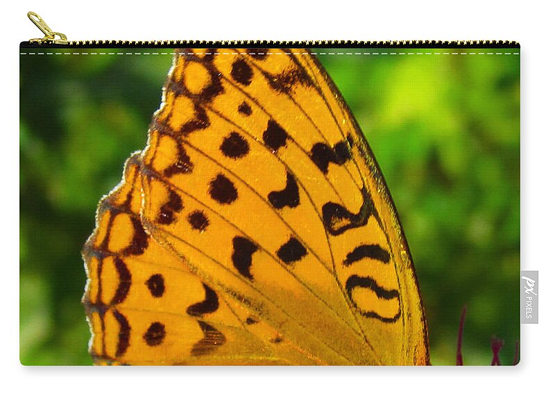 Alexandros Daskalakis Butterfly Zip Pouch featuring the photograph Butterfly Petal by Alexandros Daskalakis