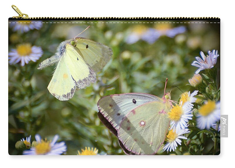Butterfly Zip Pouch featuring the photograph Butterfly Moments by Kerri Farley