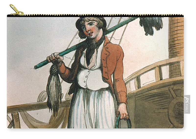 1799 Zip Pouch featuring the painting Cabin Boy, 1799 by Granger