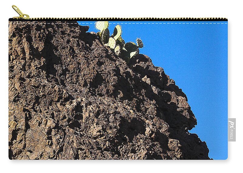 New Mexico Zip Pouch featuring the photograph Cactus - Chupederas - New Mexico by Steven Ralser
