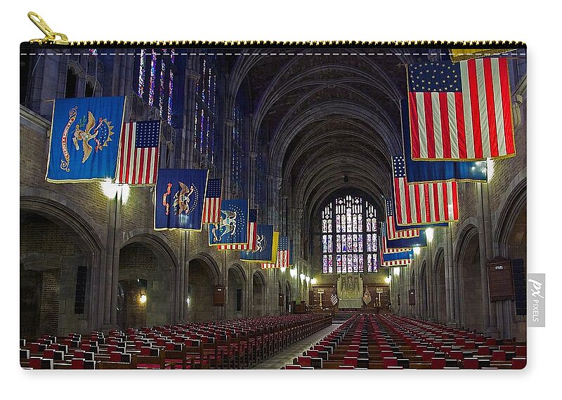 Cadet Chapel Zip Pouch featuring the photograph Cadet Chapel at West Point by Stuart Litoff