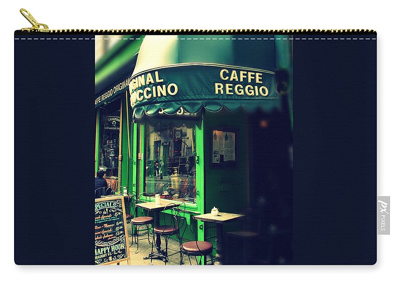 Cafe Carry-all Pouch featuring the photograph Caffe Reggio by Jessica Jenney