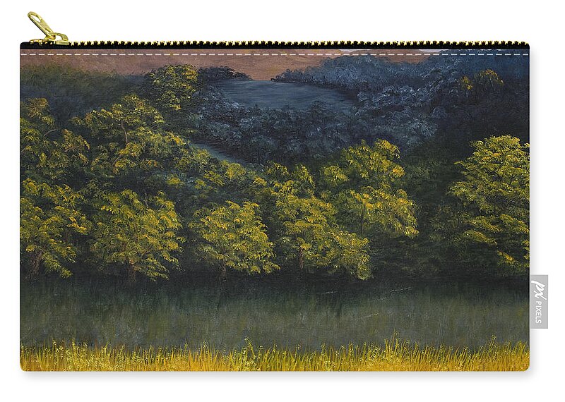 Landscape Zip Pouch featuring the painting California Foothills by Darice Machel McGuire