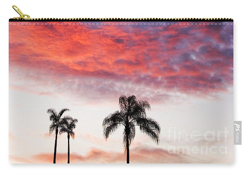 Clouds Zip Pouch featuring the photograph California Sunset by Gabriele Pomykaj