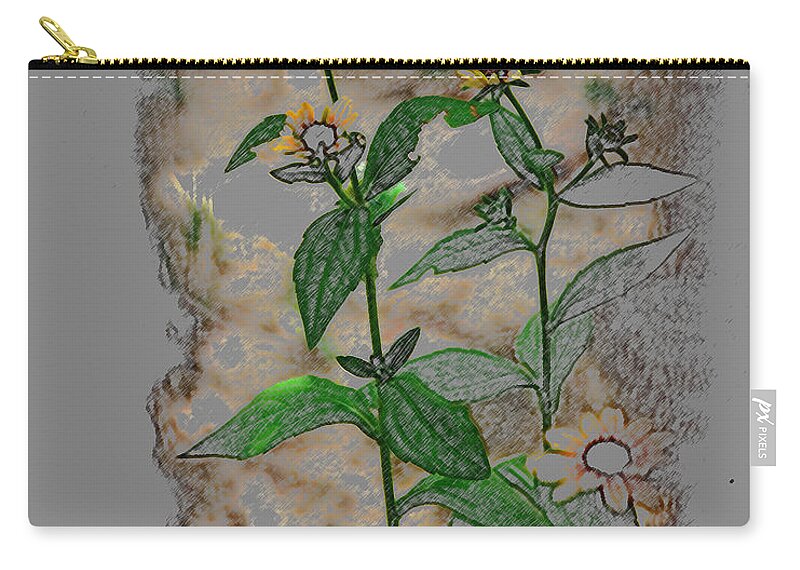 Color Zip Pouch featuring the photograph Call Me Daisy by Linda Segerson