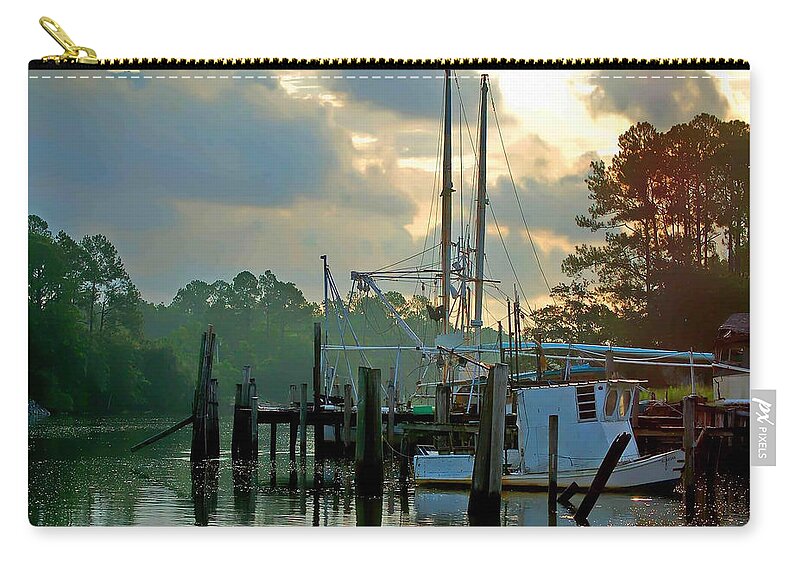 Palm Zip Pouch featuring the photograph Calm Seas 2 by Michael Thomas