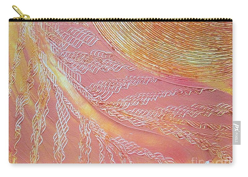 Abstract Zip Pouch featuring the painting Camino del Sol by Julie Crisan