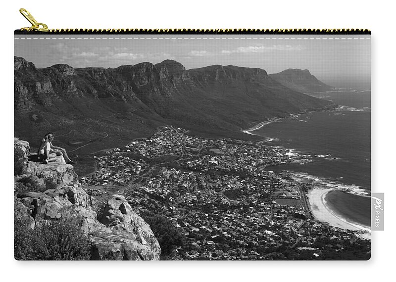 Africa Zip Pouch featuring the photograph Camps Bay View Cape Town by Aidan Moran
