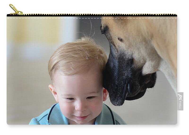 Animals Zip Pouch featuring the photograph Can you hear me now by Lisa Phillips